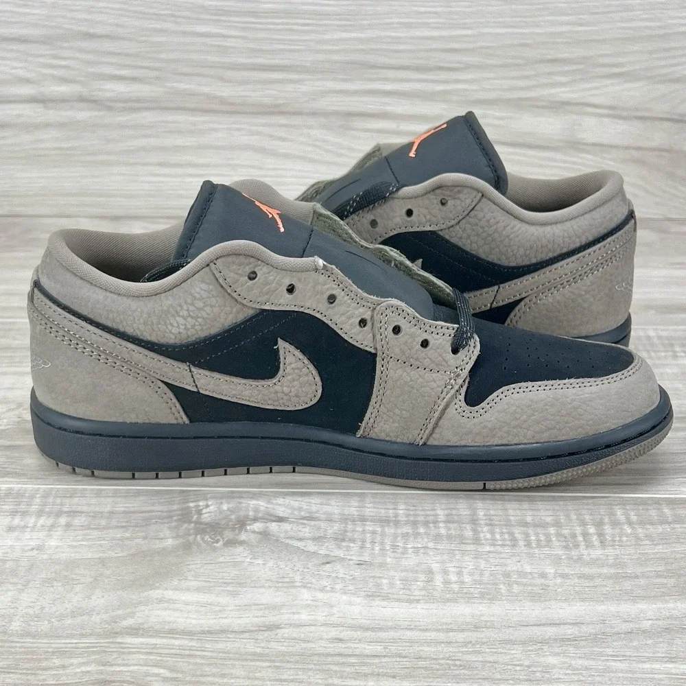 Nike Air Jordan 1 Low  Shoes Black Olive Gray Mango IB7109-005 Men's Size 8